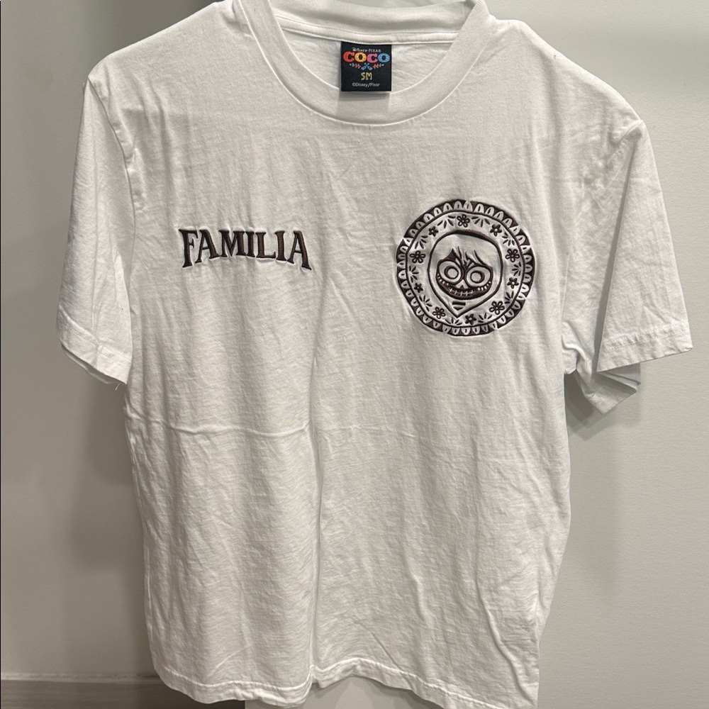 Disney White and Black Coco Short Sleeve Tee